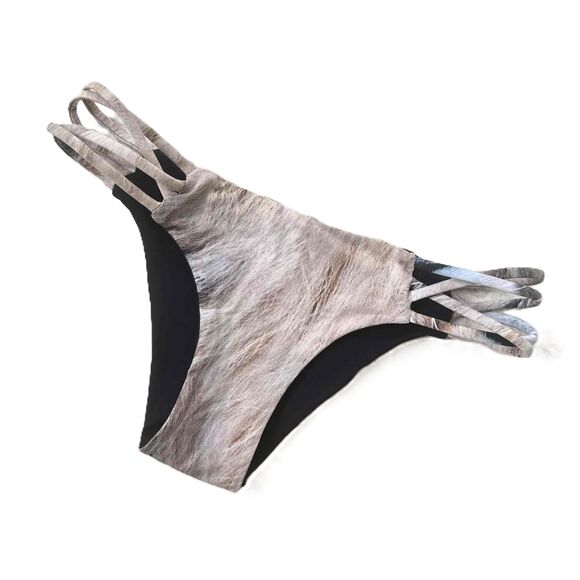 San Lorenzo Bikini Bottom Swimwear XS Strappy Side Extra Small Reversible - Picture 1 of 3